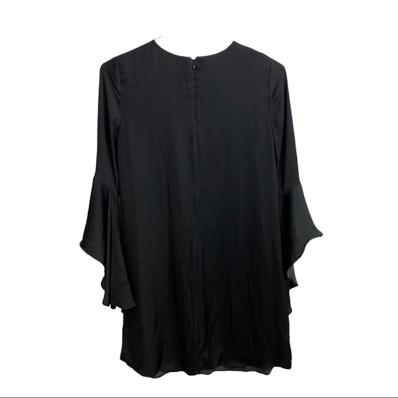 Who What Wear Black Ruffle Bell Sleeve Dress XS - Picture 4 of 6
